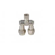 Corpo de bico giratório duplo 1/4" Fêmea com porca