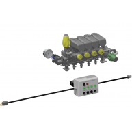 Conjunto ce manifold 1S reg./alívio 20 bar man. 0-150 psi c/ vl agulha