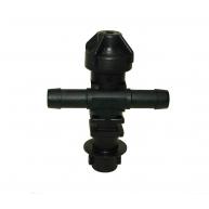 Conector duplo t com anti-gotejo nylon-quick